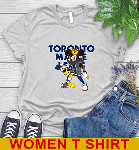 Toronto Maple Leafs NHL Hockey Mickey Peace Sign Sports Women's T-Shirt