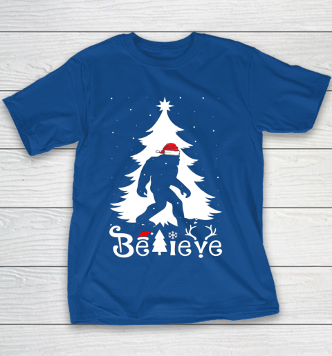 Bigfoot Christmas Gifts For Men Boys Girls Funny Christmas Youth T-Shirt 6