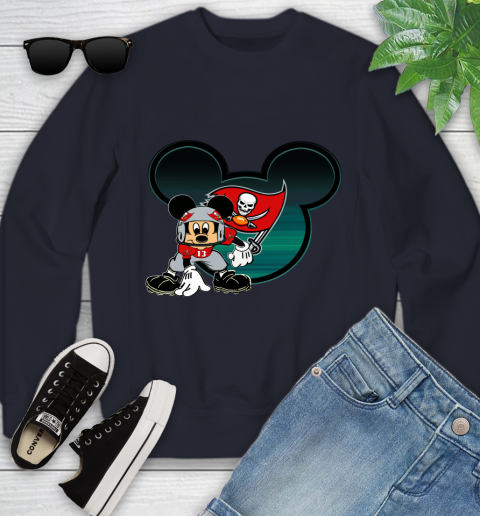 NFL Tampa Bay Buccaneers Mickey Mouse Disney Football T Shirt Youth Sweatshirt 3