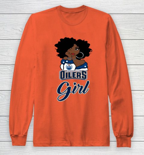 Edmonton Oilers Girl NHL Long Sleeve T-Shirt 5