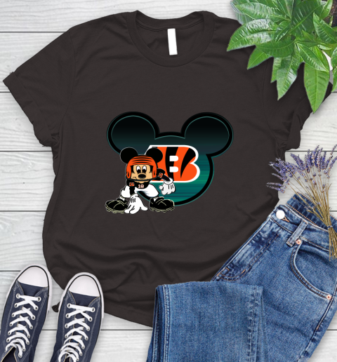 NFL Cincinnati Bengals Mickey Mouse Disney Football T Shirt Women's T-Shirt 8