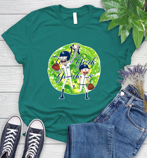 MLB New York Yankees Rick And Morty Baseball Sports Women's T-Shirt 12