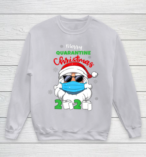 Merry Quarantine Christmas 2020 Funny Xmas Pajamas Family Youth Sweatshirt
