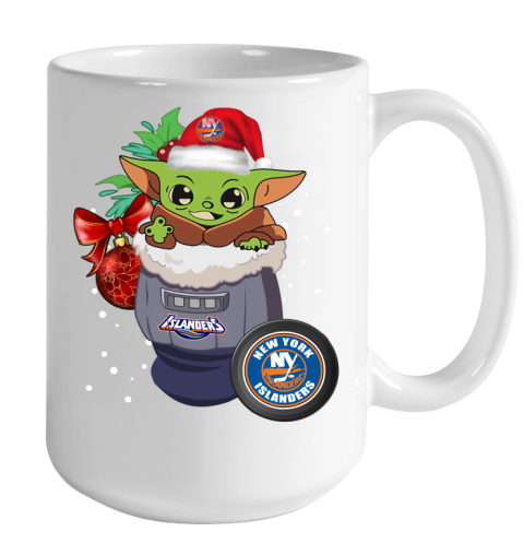 New York Islanders Christmas Baby Yoda Star Wars Funny Happy NHL Color Changing Mug 15oz 2