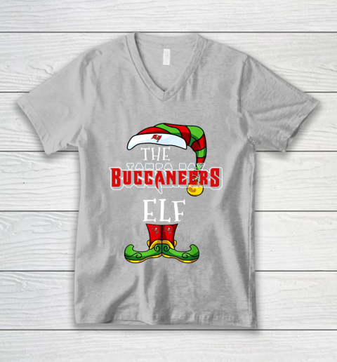 Tampa Bay Buccaneers Christmas ELF Funny NFL V-Neck T-Shirt 3