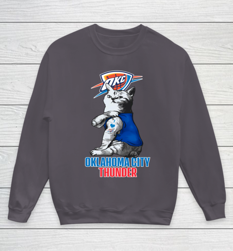 NBA Basketball My Cat Loves Oklahoma City Thunder Youth Sweatshirt 5