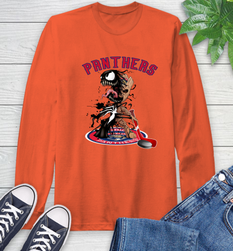 NHL Florida Panthers Hockey Venom Groot Guardians Of The Galaxy Long Sleeve T-Shirt 5