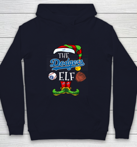 Los Angeles Dodgers Christmas ELF Funny MLB Youth Hoodie 2