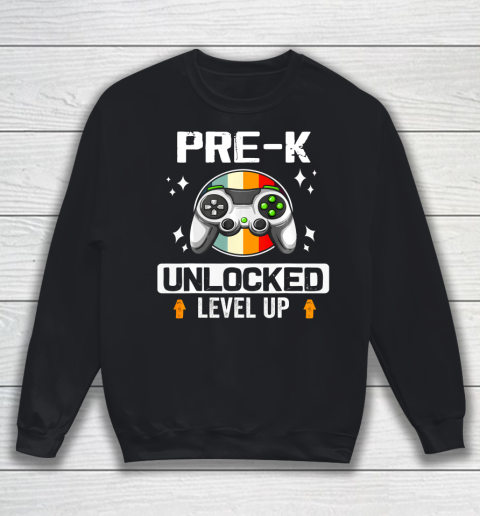 Next Level t shirts Pre K Unlocked Level Up Back To School Gamer Sweatshirt