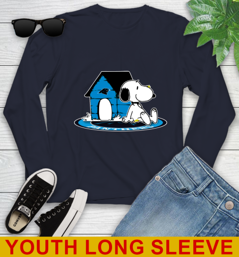 NFL Football Carolina Panthers Snoopy The Peanuts Movie Shirt Youth Long Sleeve 3