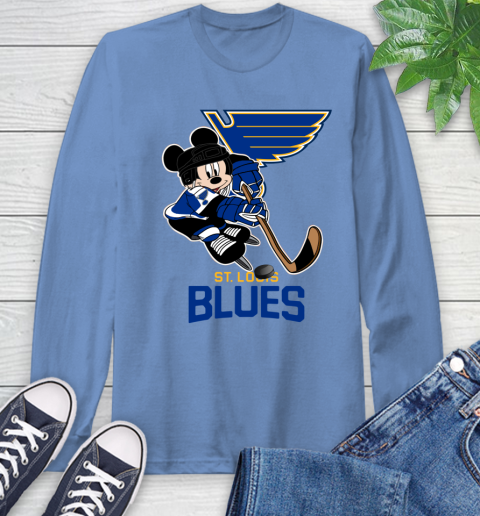 NHL St.Louis Blues Mickey Mouse Disney Hockey T Shirt Long Sleeve T-Shirt 11
