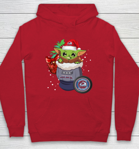 Colorado Avalanche Christmas Baby Yoda Star Wars Funny Happy NHL Hoodie 10