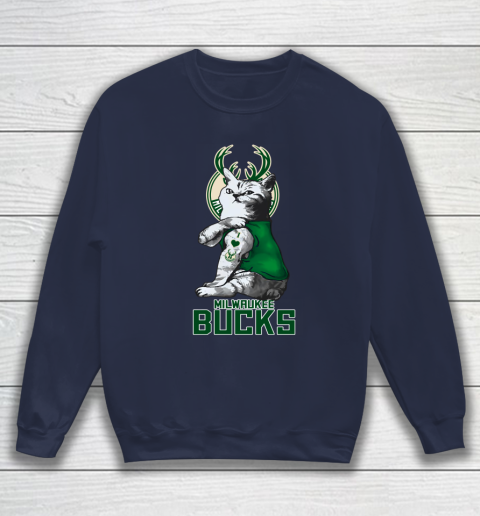NBA Basketball My Cat Loves Milwaukee Bucks Sweatshirt 2