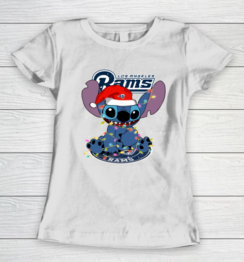 Los Angeles Rams NFL Football noel stitch Christmas Women's T-Shirt