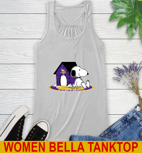 NFL Football Minnesota Vikings Snoopy The Peanuts Movie Shirt Racerback Tank