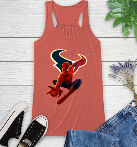 NFL Spider Man Avengers Endgame Football Houston Texans Racerback Tank 4