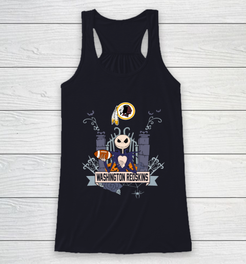 NFL Washington Redskins Football Jack Skellington Halloween Racerback Tank 7