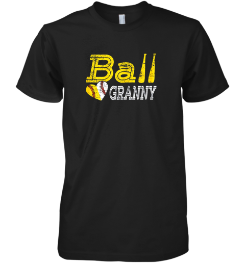 Baseball Softball Ball Heart Granny Shirt Mother's Day Gifts Premium Men's T-Shirt