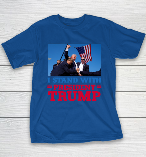 Trump Shot Shirt I Stand With President Trump Youth T-Shirt 6