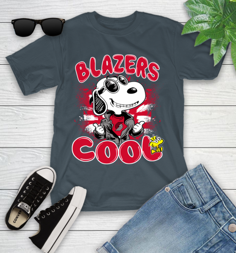 NBA Basketball Portland Trail Blazers Cool Snoopy Shirt Youth T-Shirt 9