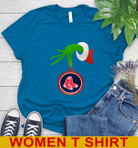 Boston Red Sox Grinch Merry Christmas MLB Baseball Women's T-Shirt 7