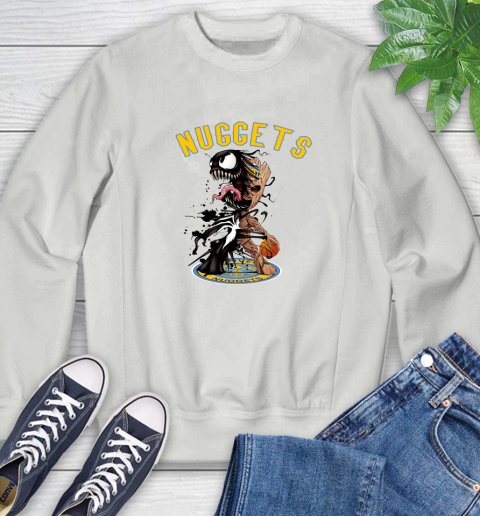 NBA Denver Nuggets Basketball Venom Groot Guardians Of The Galaxy Sweatshirt 5