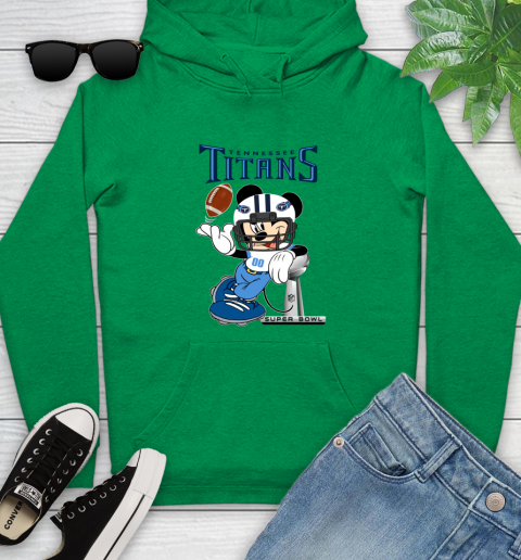 NFL Tennessee Titans Mickey Mouse Disney Super Bowl Football T Shirt Youth Hoodie 7