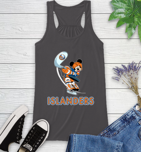 NHL Hockey New York Islanders Cheerful Mickey Mouse Shirt Racerback Tank 12