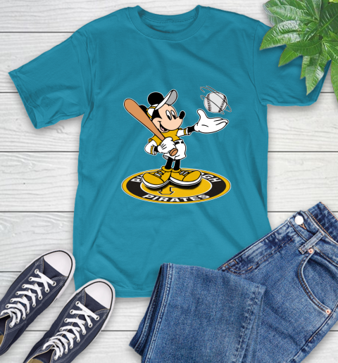 MLB Baseball Pittsburgh Pirates Cheerful Mickey Disney Shirt T-Shirt 9
