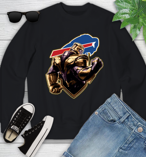 NFL Thanos Avengers Endgame Football Sports Buffalo Bills Youth Sweatshirt 2