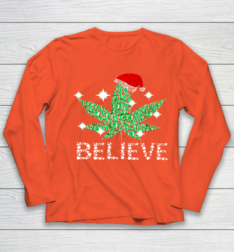 Believe In Weed Christmas Funny Youth Long Sleeve 3