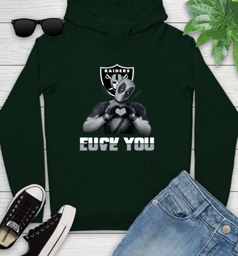 NHL Oakland Raiders Deadpool Love You Fuck You Football Sports Youth Hoodie 14