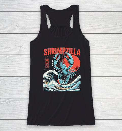 Funny Shrimp Shrimpzilla Japan Food Shirt Racerback Tank