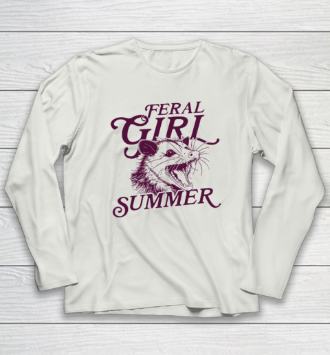 Feral Girl Summer Opossum Vintage Long Sleeve T-Shirt 7