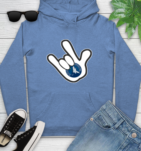 Minnesota Timberwolves NBA Basketball Mickey Rock Hand Disney Youth Hoodie 12