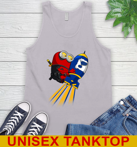 NHL Hockey St.Louis Blues Deadpool Minion Marvel Shirt Tank Top 3