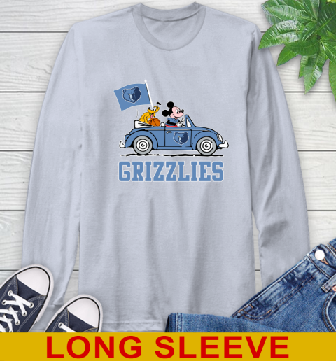 NBA Basketball Memphis Grizzlies Pluto Mickey Driving Disney Shirt Long Sleeve T-Shirt 6