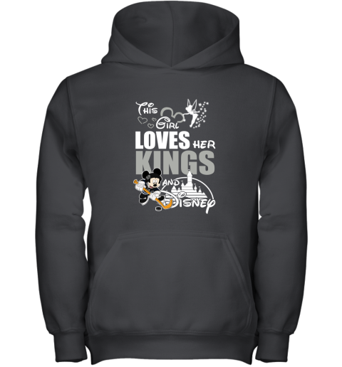 This Girl Love Her Los Angeles Kings And Mickey Disney Youth Hoodie
