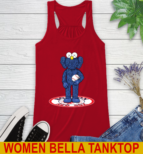 MLB Baseball Boston Red Sox Kaws Bff Blue Figure Shirt Racerback Tank 6