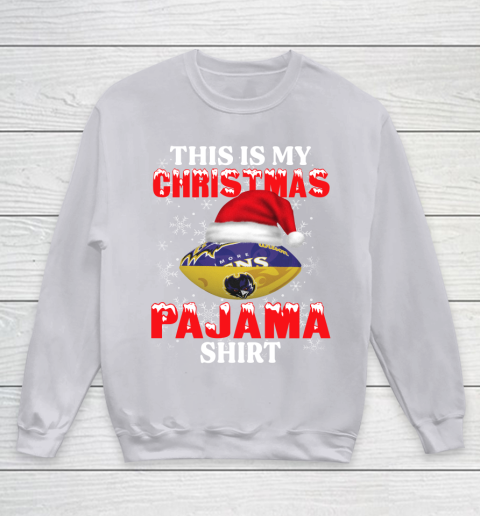 Baltimore Ravens This Is My Christmas Pajama Shirt NFL Youth Sweatshirt 3