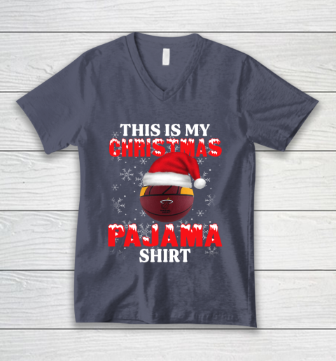 Miami Heat This Is My Christmas Pajama Shirt NBA V-Neck T-Shirt 7