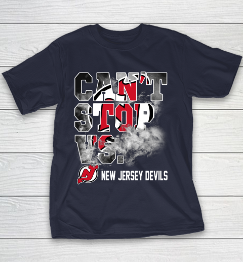 NHL New Jersey Devils Hockey Can't Stop Vs Youth T-Shirt 2