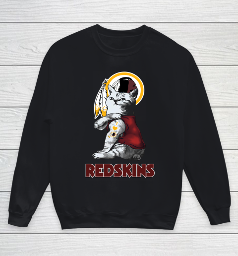 NFL Football My Cat Loves Washington Redskins Youth Sweatshirt