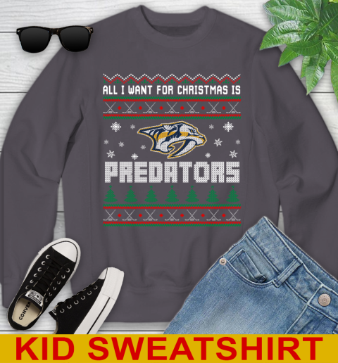 Nashville Predators NHL Hockey All I Want For Christmas Is My Team Sports 113