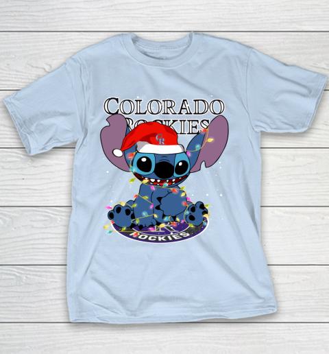 Colorado Rockies MLB noel stitch Baseball Christmas Youth T-Shirt 4