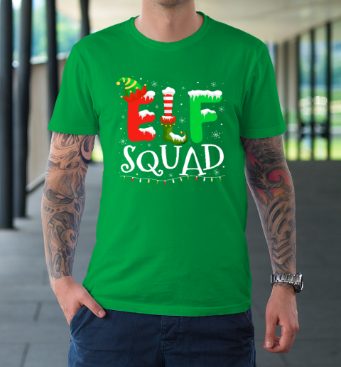 Elf Family Christmas Matching Pajamas Xmas Elf Squad T-Shirt 13