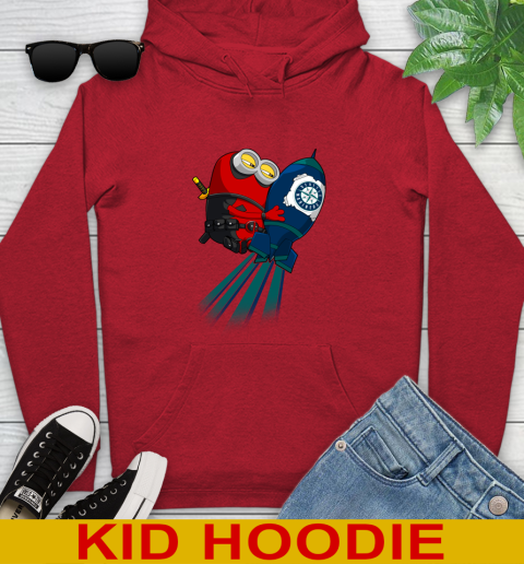 MLB Baseball Seattle Mariners Deadpool Minion Marvel Shirt Youth Hoodie 11