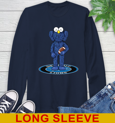 NFL Football Detroit Lions Kaws Bff Blue Figure Shirt Long Sleeve T-Shirt 4