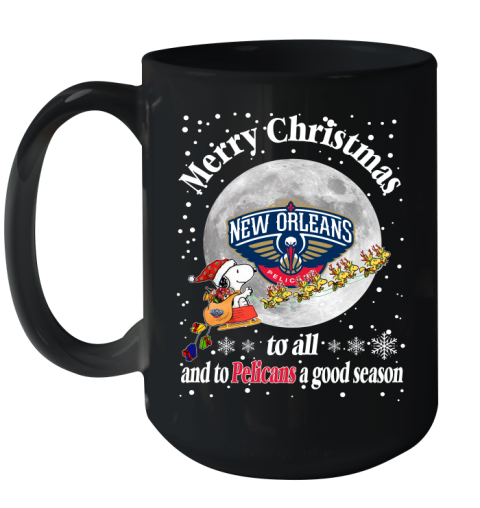 New Orleans Pelicans Merry Christmas To All And To Pelicans A Good Season NBA Basketball Sports Ceramic Mug 15oz