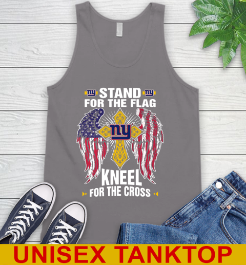 NFL Football New York Giants Stand For Flag Kneel For The Cross Shirt Tank Top 6